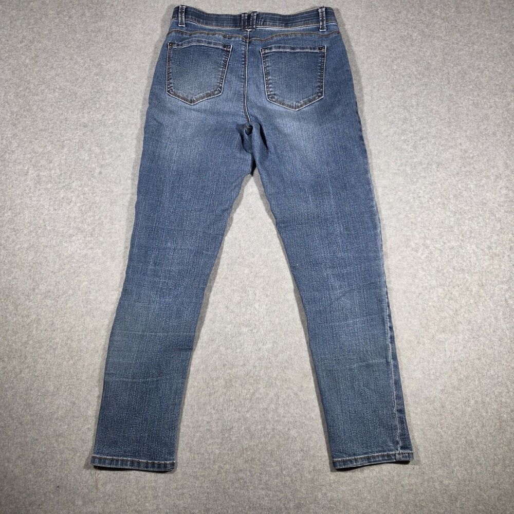 Curve Appeal Women Skinny Jeans Size 4/27 Blue Medium Wash Elastic Comfort Waist - Picture 2 of 5